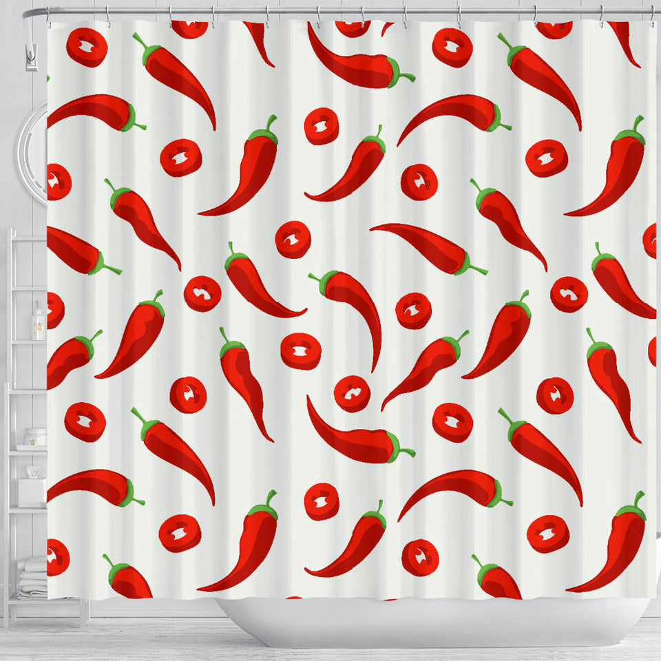 Chili Pattern Shower Curtain Fulfilled In US