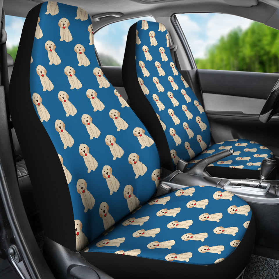 Golden Retriever Pattern Print Design 03 Universal Fit Car Seat Covers
