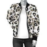 Leopard Skin Print Pattern Women'S Bomber Jacket