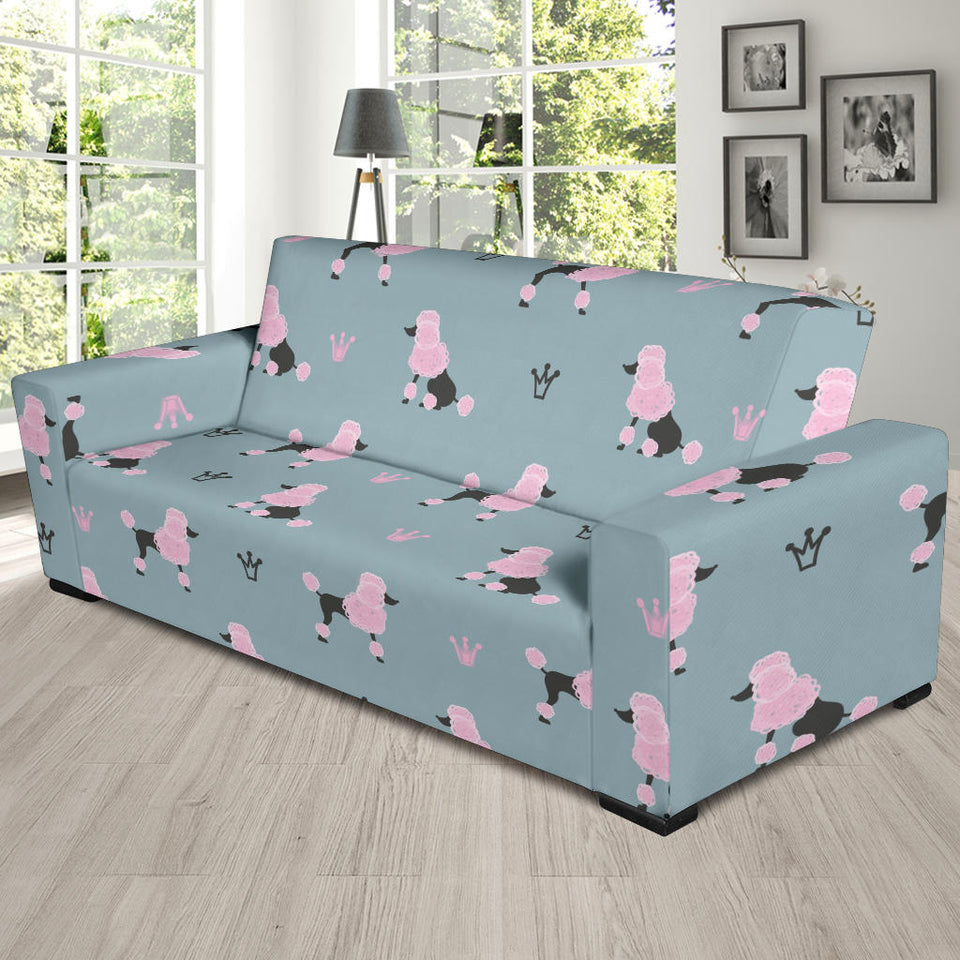 Poodle Dog Pattern Sofa Slipcover