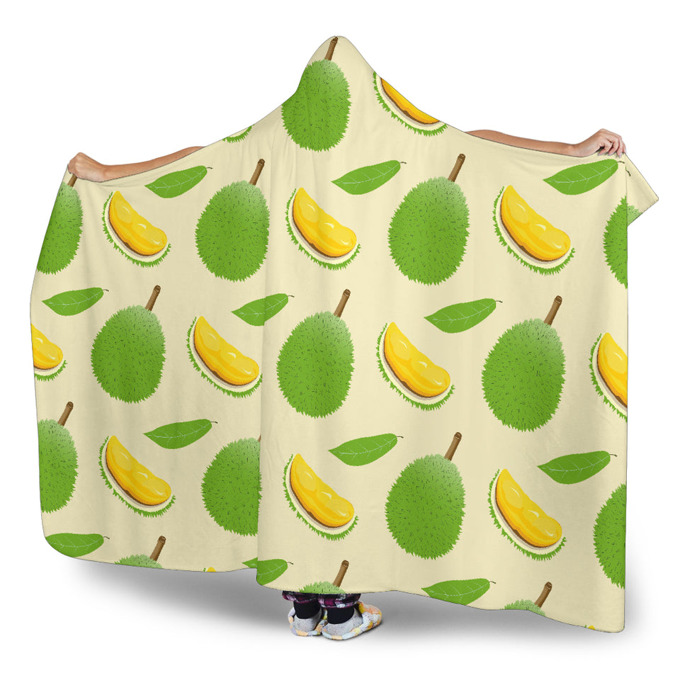 Durian Pattern Hooded Blanket