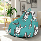 Hand Drawn Boston Terrier Dog Pattern Bean Bag Cover