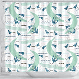 Crocodile Diver Pattern Shower Curtain Fulfilled In US