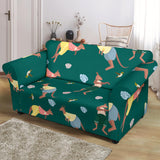 Kangaroo Leaves Pattern Loveseat Couch Slipcover