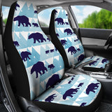 Polar Bear Winter Snow Pattern  Universal Fit Car Seat Covers