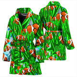 Clown Fish Pattern Print Design 01 Women's Bathrobe