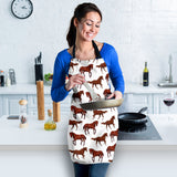 Horses Running Pattern Background Adjustable Apron