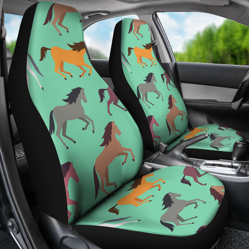 Colorful Horses Pattern Universal Fit Car Seat Covers
