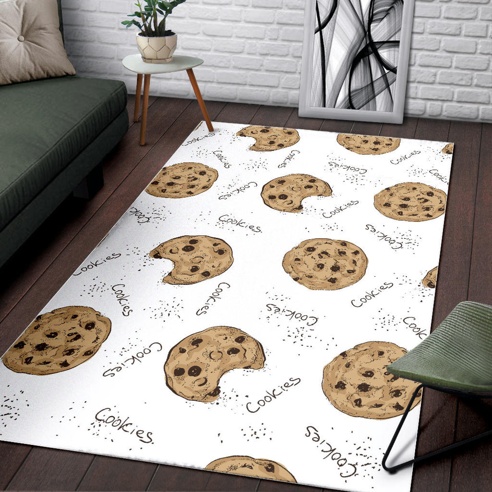 Sketch Style Cookie Pattern Area Rug