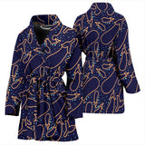 Eggplant Pattern Print Design 04 Women's Bathrobe