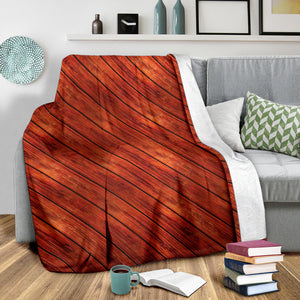 Wood Printed Pattern Print Design 03 Premium Blanket
