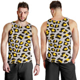 Gray Leopard print pattern Men Tank Top
