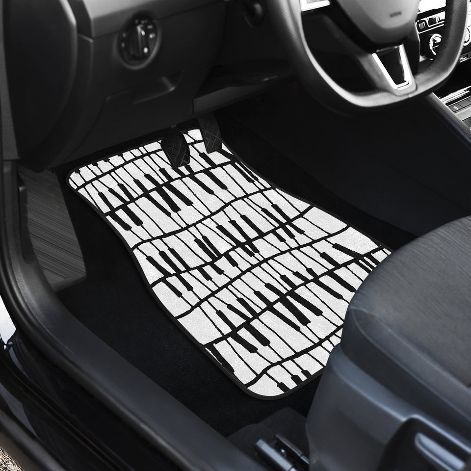 Piano Pattern Print Design 03 Front and Back Car Mats