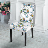 Peacock Feather Pattern Dining Chair Slipcover