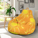Sun Orange Background Bean Bag Cover