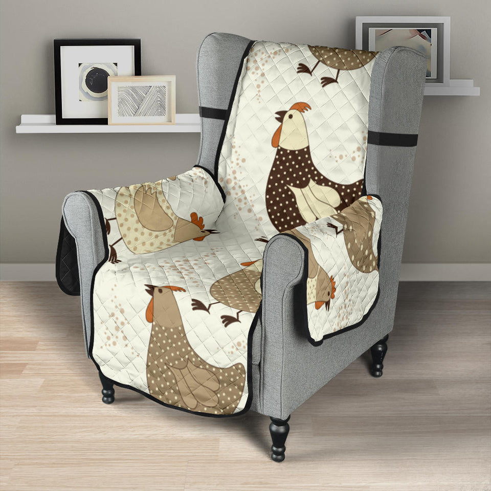 Cute rooster chicken cock Chair Cover Protector