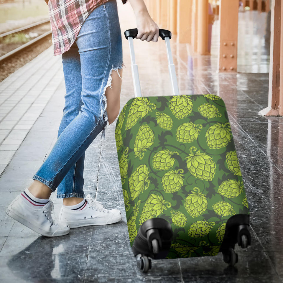 Hop Patternn Hop Cone Background Luggage Covers