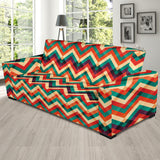 Zigzag  Chevron Colorful Pattern Sofa Slipcover