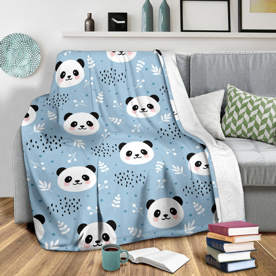 Cute Panda Pattern Premium Blanket