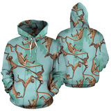 Monkey Palm Tree Background Men Women Pullover Hoodie