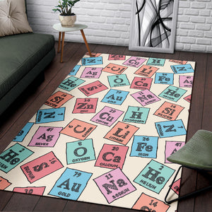 Chemistry Periodic Table Pattern Print Design 02 Area Rug