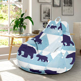 Polar Bear Winter Snow Pattern Bean Bag Cover