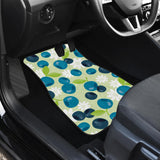 Blueberry Flower Pattern Front And Back Car Mats