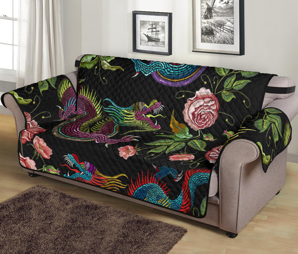 Dragons flower pattern Sofa Cover Protector