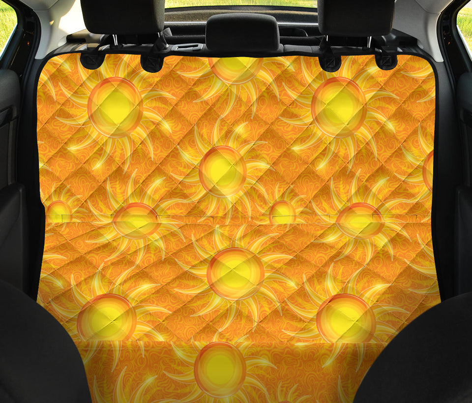 Sun Orange Background Dog Car Seat Covers