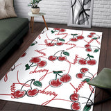 Hand Drawn Cherry Pattern Area Rug