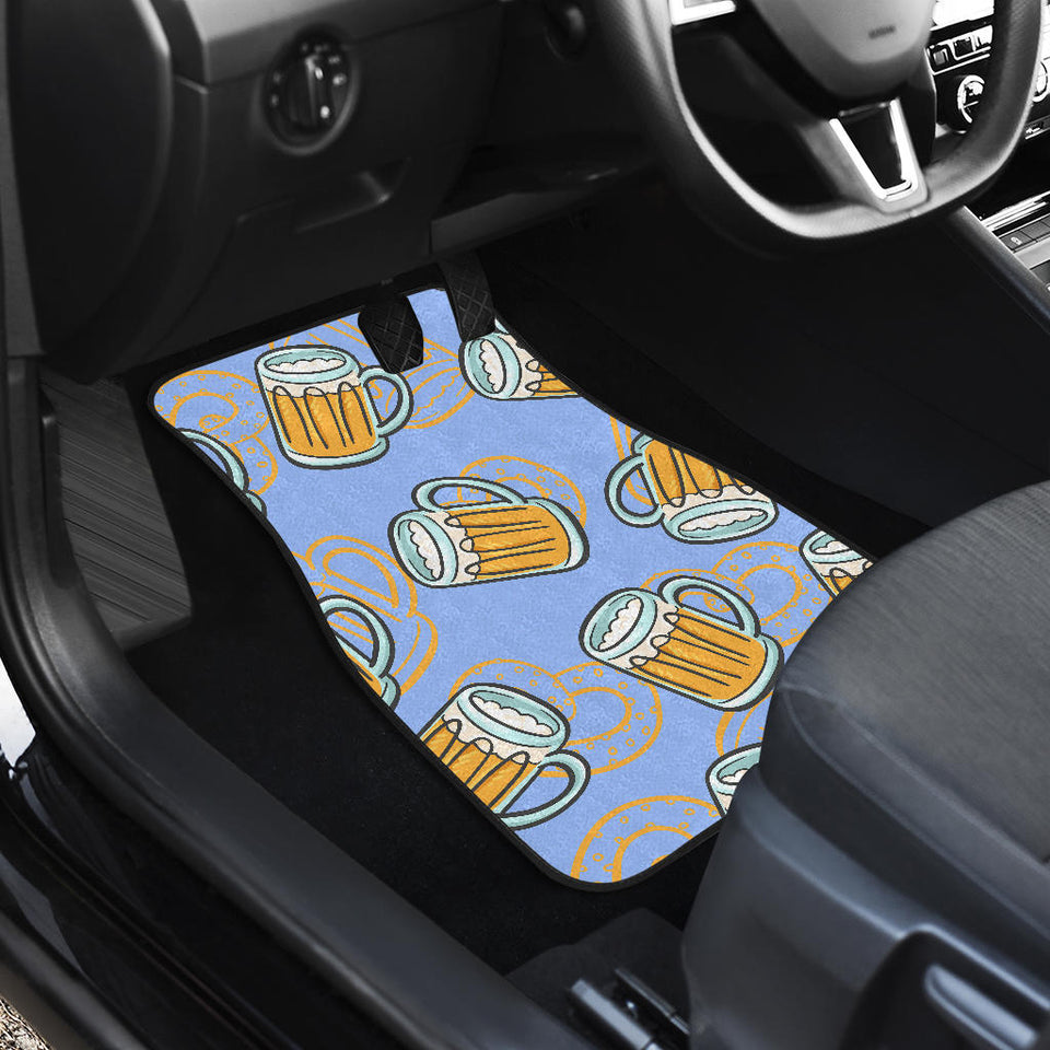 Beer Pattern Front And Back Car Mats
