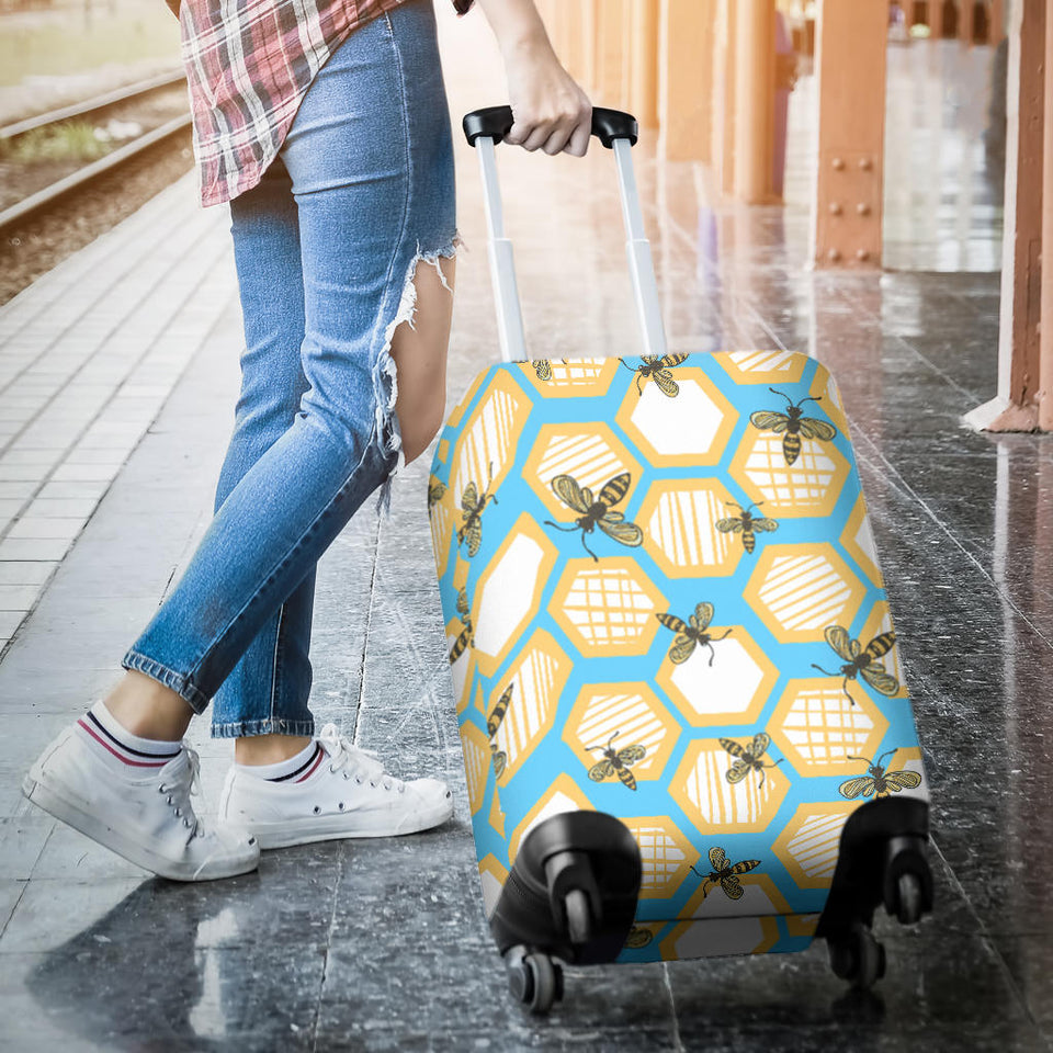 Bee Honeycomb Pattern Luggage Covers