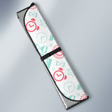 Clock Time Pattern Blackground Car Sun Shade