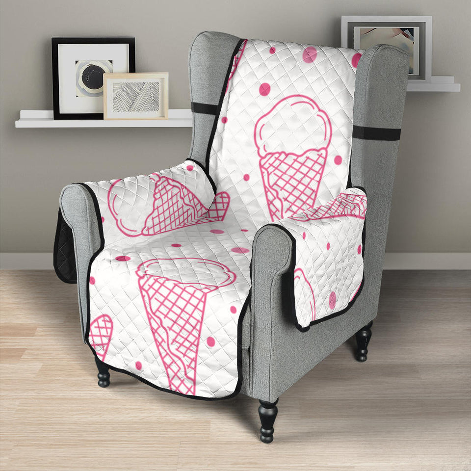 Hand drawn ice cream pattern Chair Cover Protector