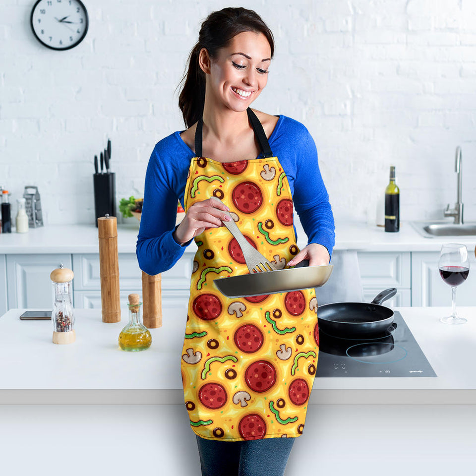 Pizza Texture Pattern Adjustable Apron