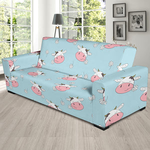 Cute Cow Flower Pattern Sofa Slipcover