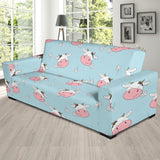 Cute Cow Flower Pattern Sofa Slipcover