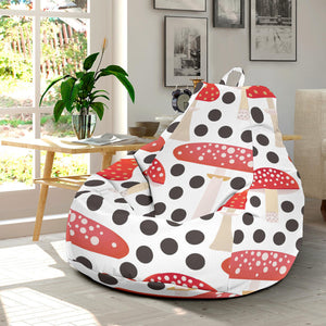 Red Mushroom Dot Pattern Bean Bag Cover