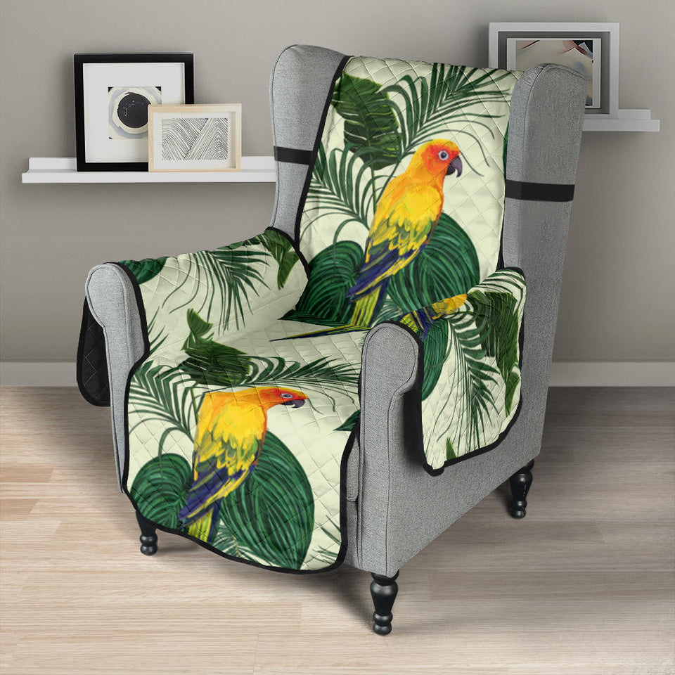 Beautiful parrot palm leaves pattern Chair Cover Protector