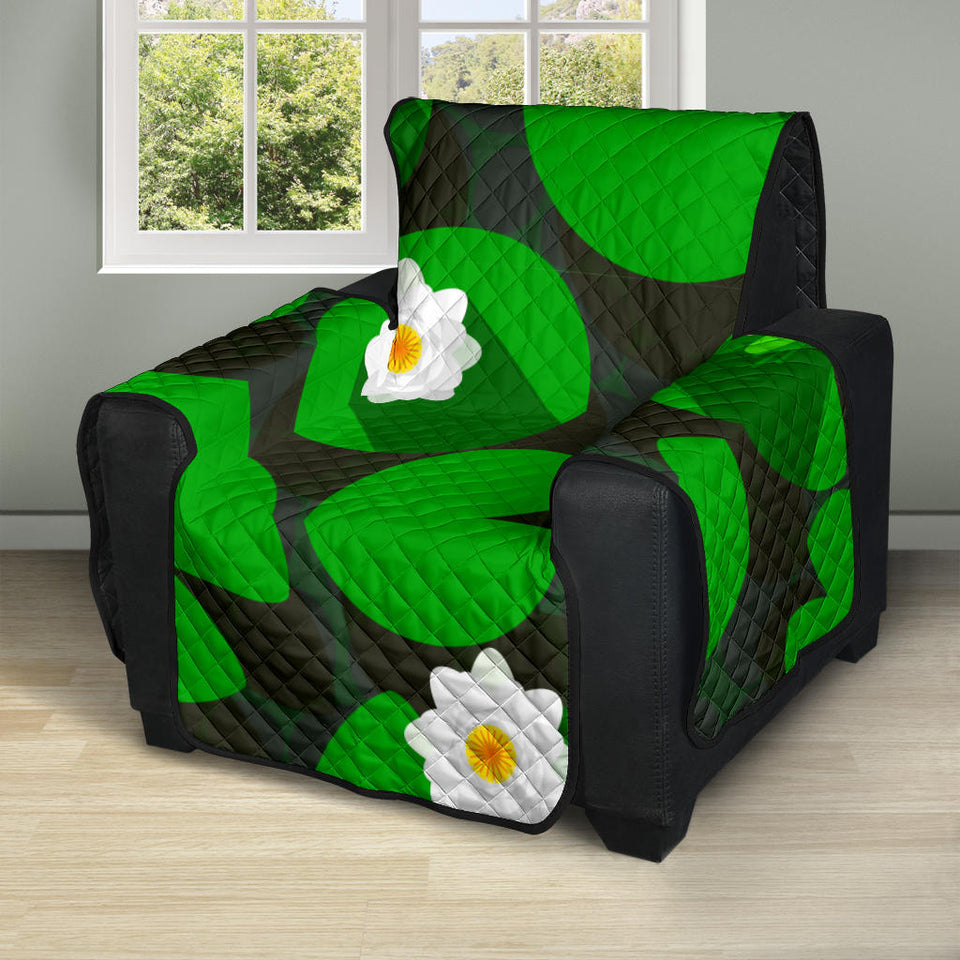 Frog waterlily pattern Recliner Cover Protector