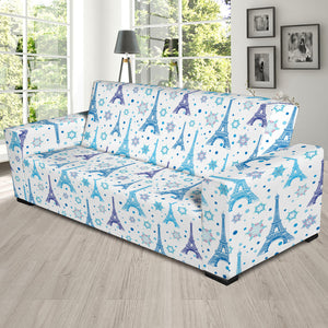 Eiffel Tower Pattern Print Design 01 Sofa Slipcover