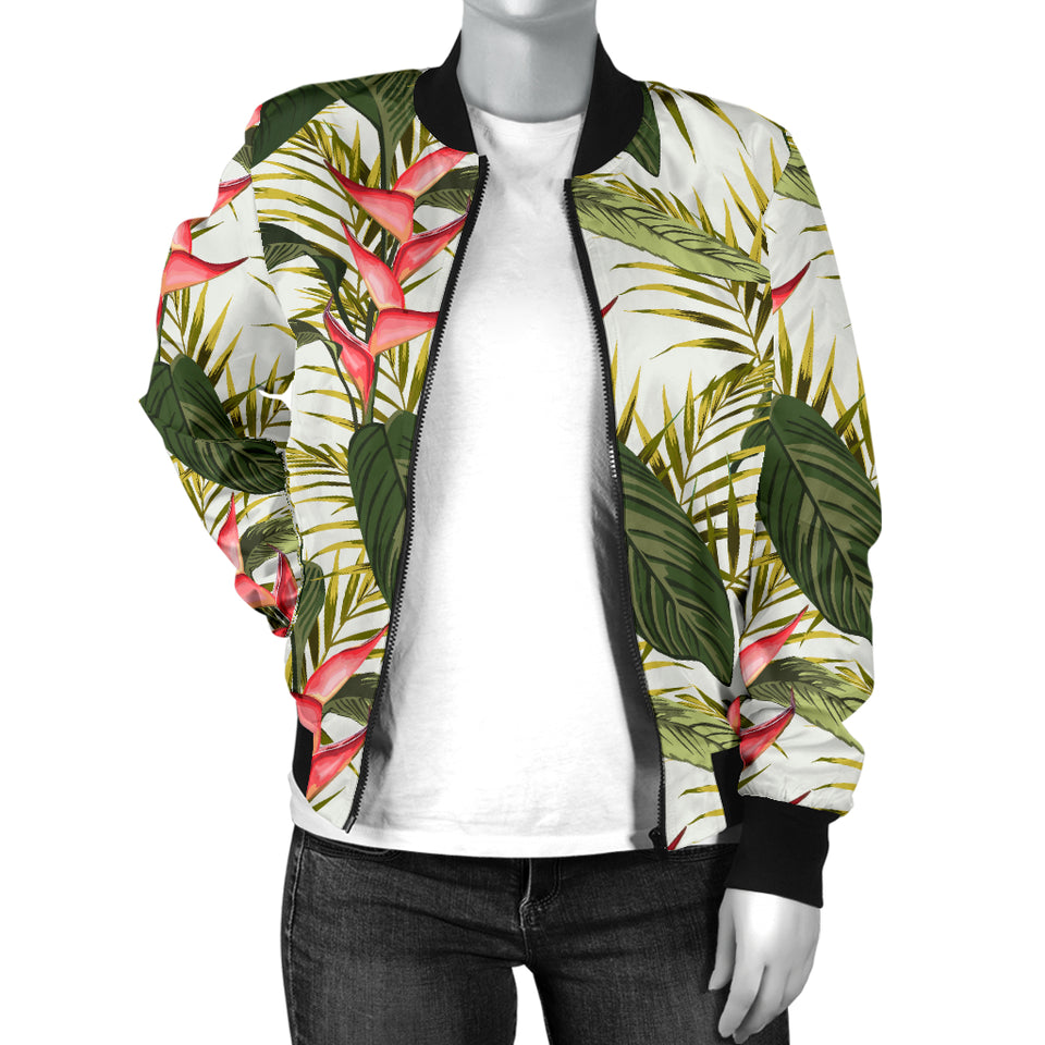 Heliconia Pattern Women'S Bomber Jacket