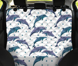 Dolphins Pattern Dotted Background Dog Car Seat Covers