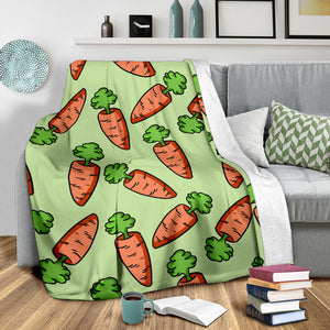 Carrot Pattern Print Design 05 Premium Blanket