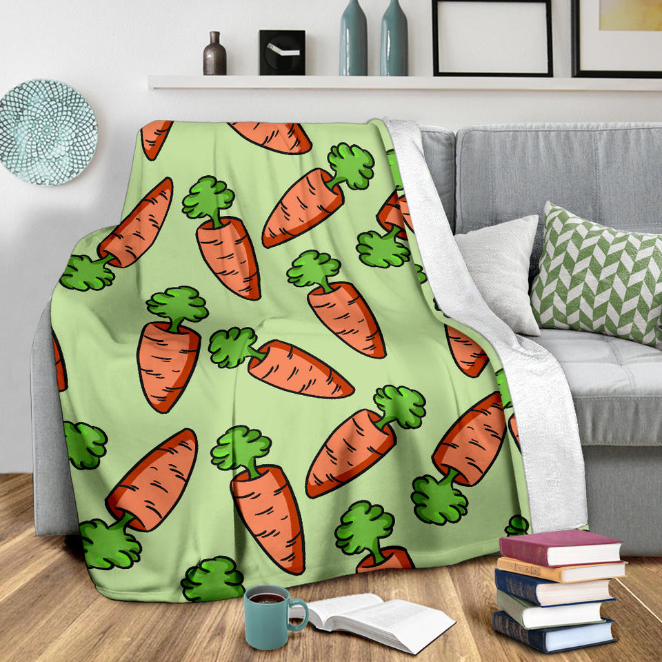 Carrot Pattern Print Design 05 Premium Blanket