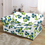 Blueberry White Background Loveseat Couch Slipcover