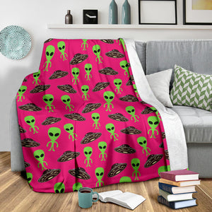 Alien Pattern Print Design 03 Premium Blanket