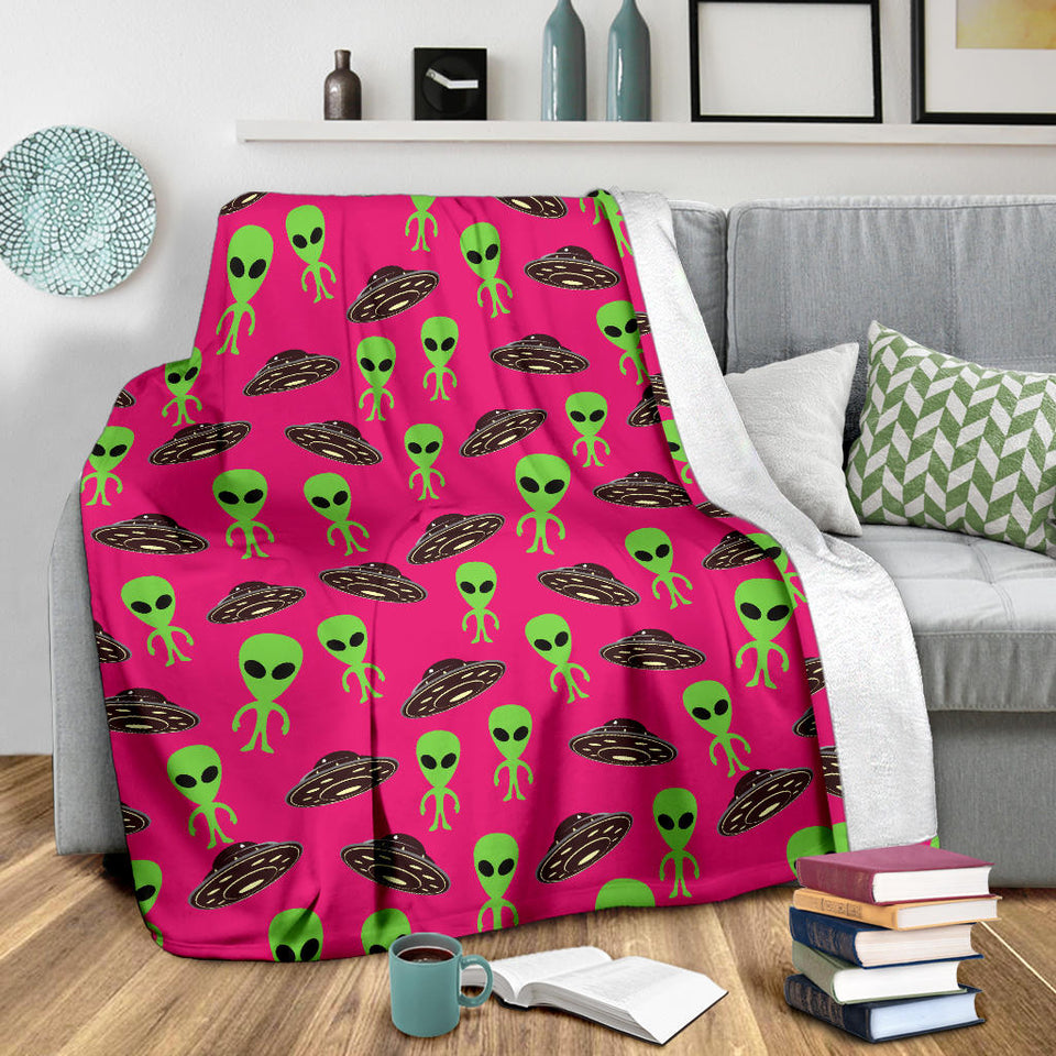 Alien Pattern Print Design 03 Premium Blanket