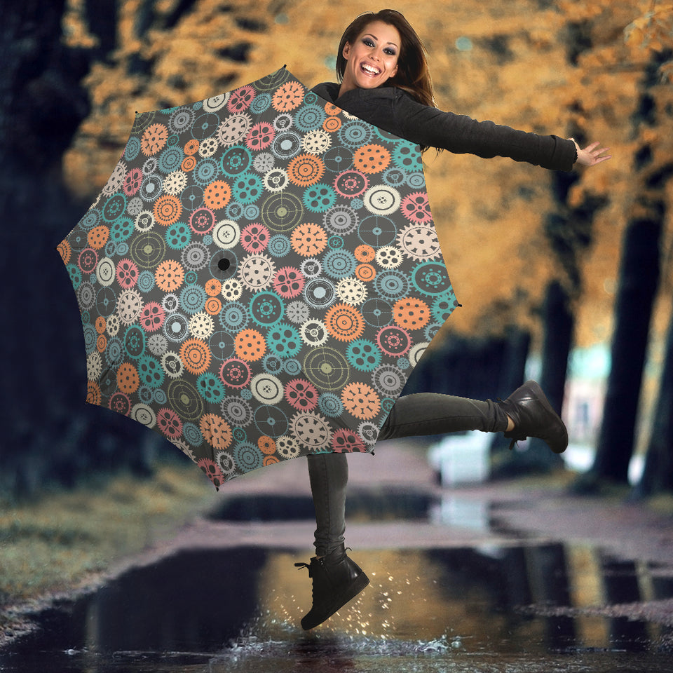 Gear Pattern Print Design 05 Umbrella
