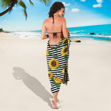 Sunflowers Ribbon Background Sarong